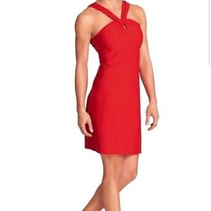 Athleta Saffron Red Kiki Halter Swim Dress